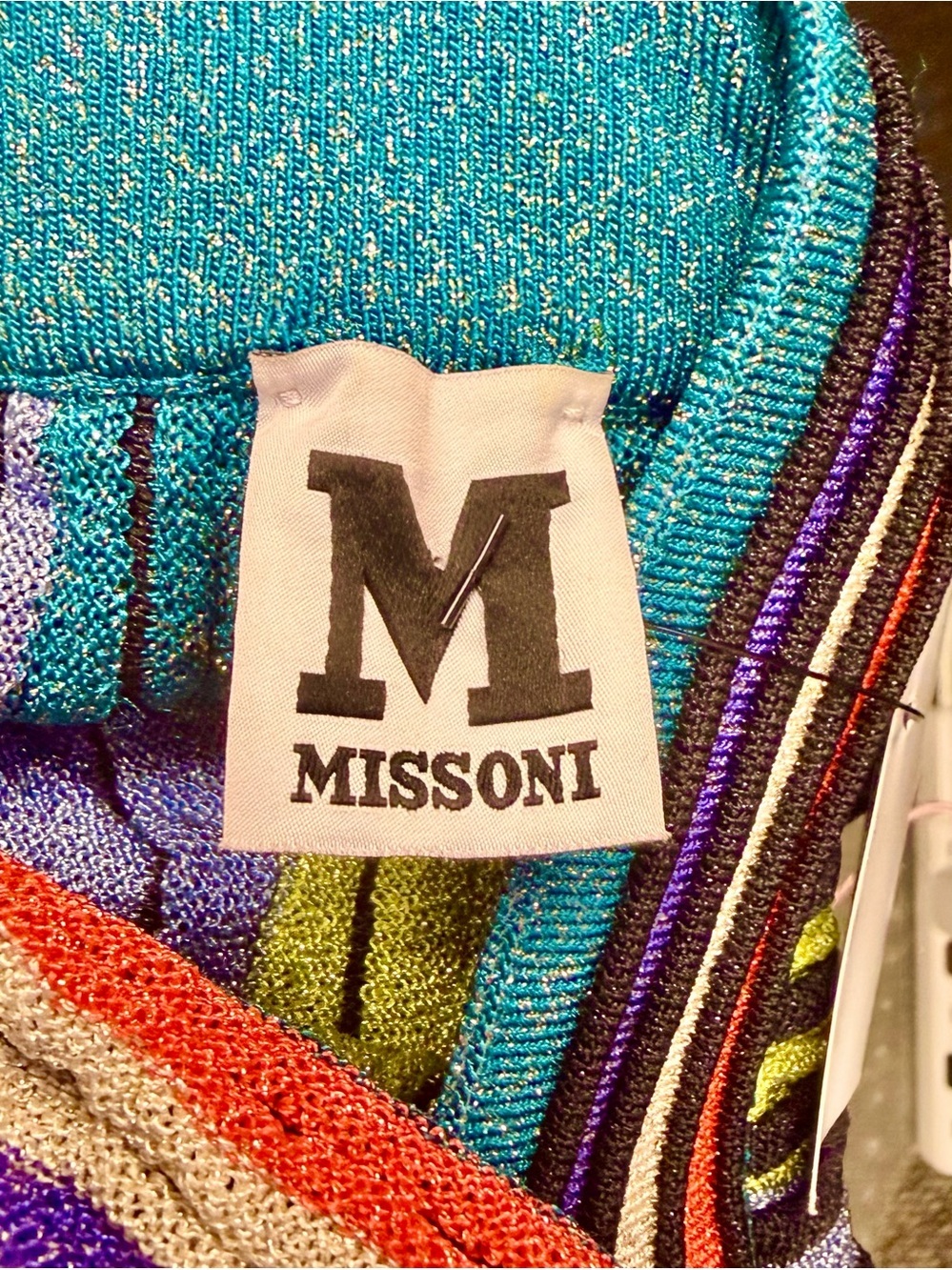 Missoni Multi Color Lurex Rib Knit Fit & Flare Dress Butterfly Crossed Back XS - Picture 2 of 6